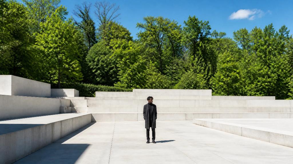 Concrete park terraces scene, an example shot