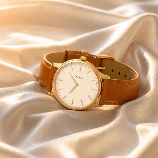Sunlit ivory satin scene