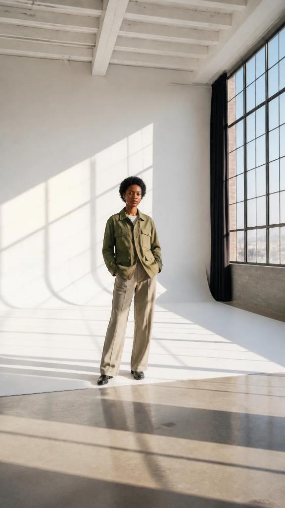 Sunlit loft cyclorama scene, an example shot