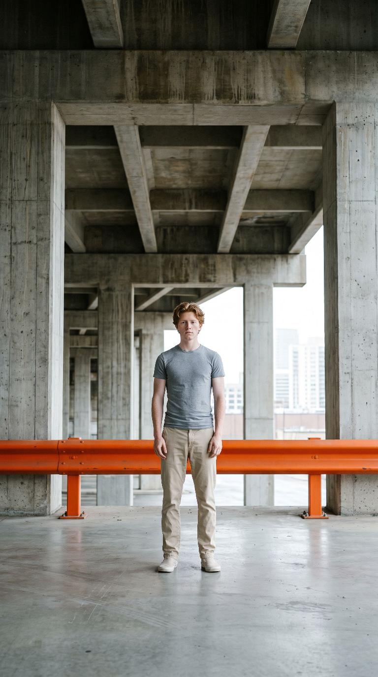 Concrete underpass scene
