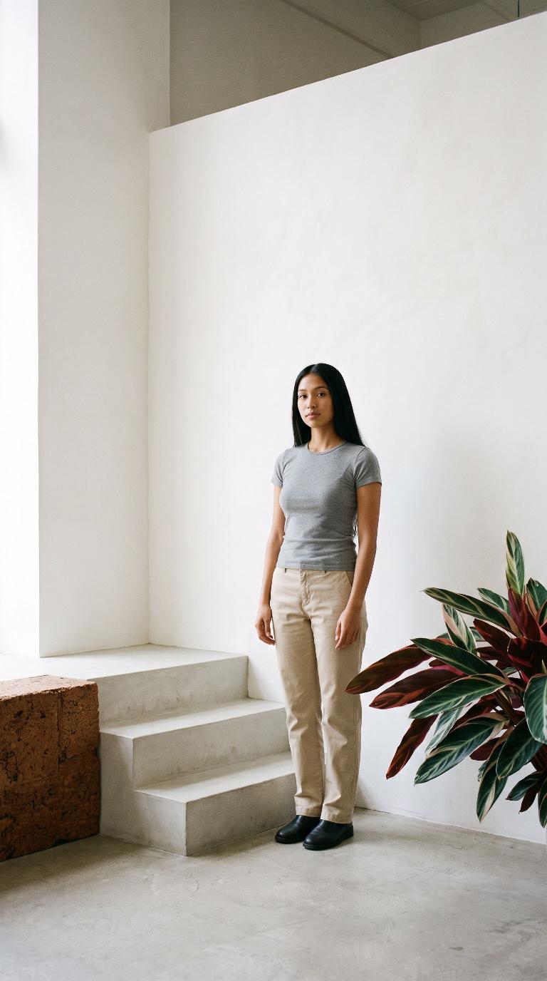 White gallery steps scene